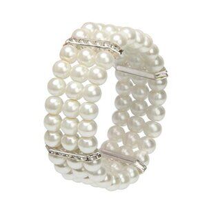 3 Rows Pearls Bracelet